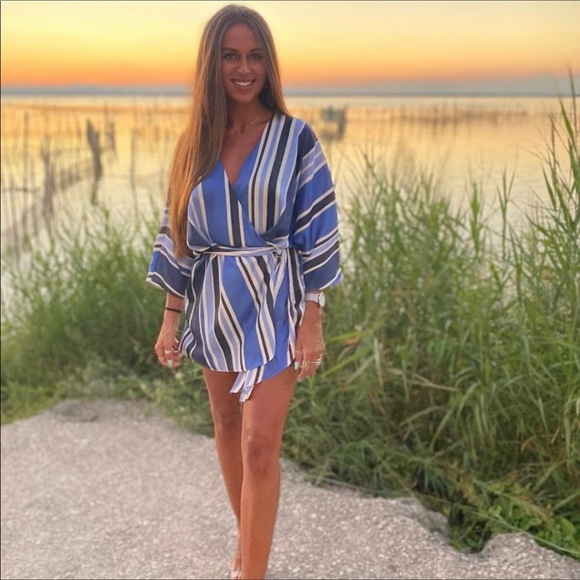 NWT Zara Stripped Jumpsuit Dress - Picture 3 of 11